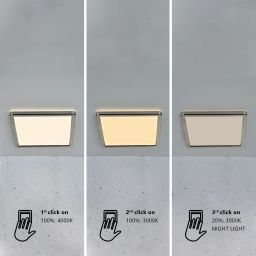 Nordlux Oja plafon 1x14,5W LED nikiel szczotkowany/biały 2015056155