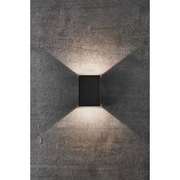 Nordlux Fold kinkiet zewnętrzny 2x3,75 W czarny 2019041003