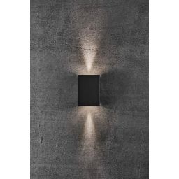 Nordlux Fold kinkiet zewnętrzny 2x3,75 W czarny 2019041003