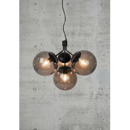 Nordlux Ivona lampa wisząca 4x28W czarna/przydymiona 2112153003