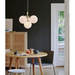 Nordlux Ivona lampa wisząca 4x28 W biała-mosiądz 2112153035