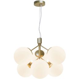 Nordlux Ivona lampa wisząca 6x28W mosiądz/biały 2112163035