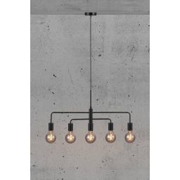 Nordlux Gloom lampa wisząca 5x40W czarny 2113053003