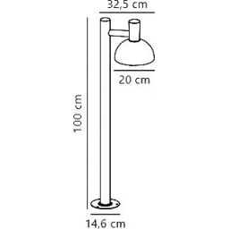 Nordlux Arki lampa stojąca zewnętrzna 1x20 W czarna 2118108003