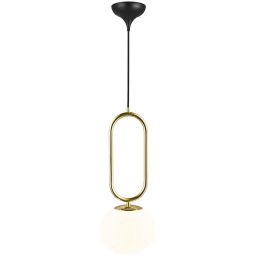Nordlux DFTP Shapes 27 lampa wisząca 1x15W biały opal/mosiądz 2120023035