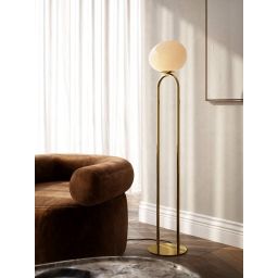 Nordlux DFTP Shapes lampa stołowa 1x15W biały opal/mosiądz 2120074035