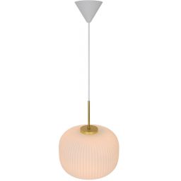 Nordlux Milford lampa wisząca 1x40W biały opal/mosiądz 2213213001