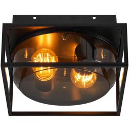 Nordlux Griffin lampa podsufitowa zewnętrzna 2x15 W przydymiona 2218126047