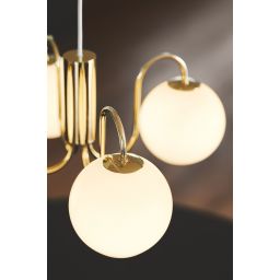 Nordlux Franca lampa wisząca 4x40 W biała-mosiądz 2312543035