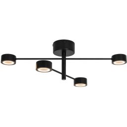 Nordlux Clyde lampa podsufitowa 4x16 W czarna 2412260103
