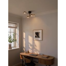 Nordlux Clyde lampa podsufitowa 4x16 W czarna 2412260103