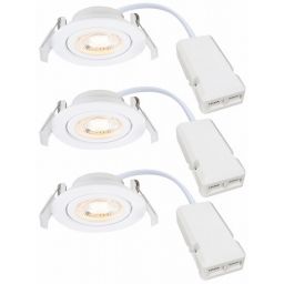 Nordlux Monolo lampa do zabudowy 1x4,8 W biała 3pak 2510310101