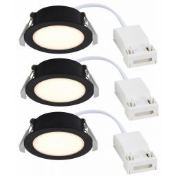 Nordlux Olea lampa do zabudowy 1x4,4 W czarna 3pak 2510400103