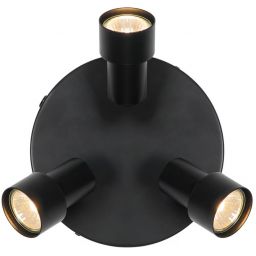 Nordlux Boston lampa podsufitowa 3x5 W czarna 2512370103