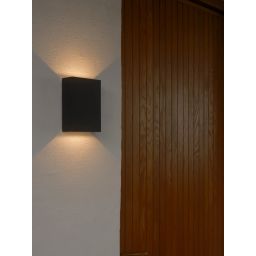Nordlux Fold kinkiet zewnętrzny 2x3,75 W czarny nadmorski 2518031203