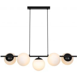 Nordlux Lilly lampa wisząca 5x10 W czarna 2612623003