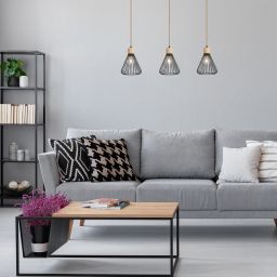 Rabalux Farfalle lampa wisząca 3x40W czarny/drewno 3149