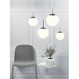 Nordlux Cafe lampa wisząca 1x40 W biała-srebrna 39553001