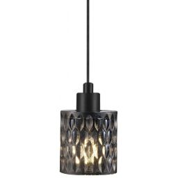 Nordlux Hollywood lampa wisząca 1x60W czarna/szkło przydymione 46483047