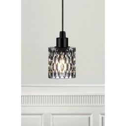 Nordlux Hollywood lampa wisząca 1x60W czarna/szkło przydymione 46483047