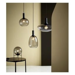 Nordlux Alton lampa wisząca 1x60 W czarna-przydymiona 47303047