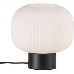 Nordlux Milford lampa stołowa 1x40 W biała-czarna-opal 48965001