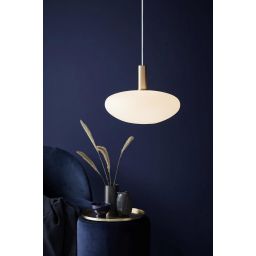 Nordlux Alton lampa wisząca 1x60 W biała-czarna-mosiądz 48973001