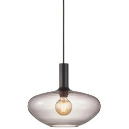 Nordlux Alton lampa wisząca 1x60 W czarna-przydymiona 48973047