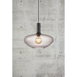 Nordlux Alton lampa wisząca 1x60 W czarna-przydymiona 48973047