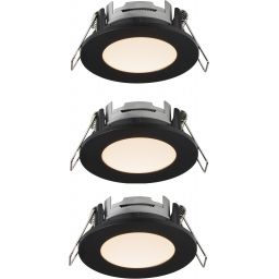 Nordlux Leonis lampa do zabudowy 3x4,5W LED czarna 49200103