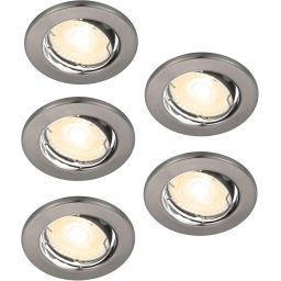 Nordlux Canis lampa do zabudowy 5x4,7W LED nikiel szczotkowany 49750155