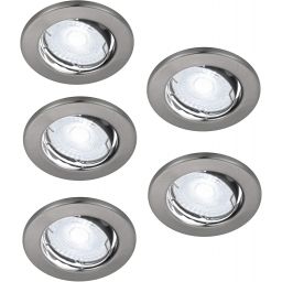 Nordlux Canis lampa do zabudowy 5x4,7W LED nikiel szczotkowany 49760155