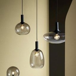 Nordlux Alton lampa wisząca 1x60 W czarna-przydymiona 47303047