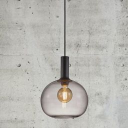 Nordlux Alton lampa wisząca 1x60 W czarna-przydymiona-szary/popielaty 47313047