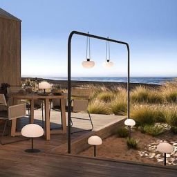 Nordlux Sponge To Go lampa stojąca zewnętrzna 1x4,8 W biała-czarna 2018145003