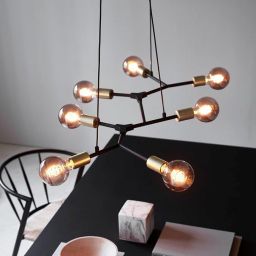 Nordlux Josefine lampa wisząca 7x60W czarna 2010303003