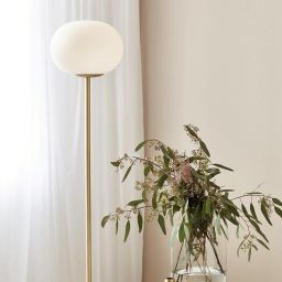 Nordlux Alton lampa stojąca 1x25W biały/mosiądz 2010514001