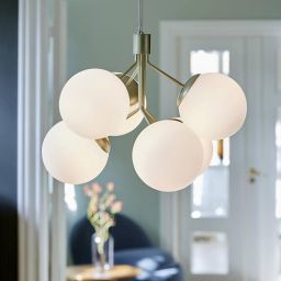 Nordlux Ivona lampa wisząca 6x28W mosiądz/biały 2112163035