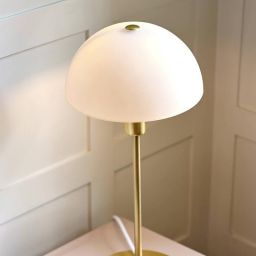 Nordlux Ellen lampa stołowa 1x40 W biała-mosiądz 2112305035