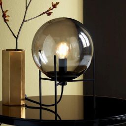 Nordlux Alton lampa stołowa 1x15W czarny/przydymiony 47645047