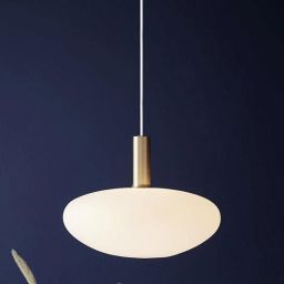 Nordlux Alton lampa wisząca 1x60 W biała-czarna-mosiądz 48973001