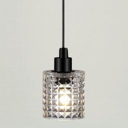 Nordlux Hollywood lampa wisząca 1x60W czarna/szkło przezroczyste 46483000
