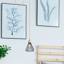 Rabalux Farfalle lampa wisząca 1x40W czarny/drewno 3148