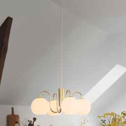 Nordlux Franca lampa wisząca 4x40 W biała-mosiądz 2312543035