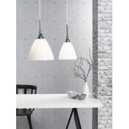 Nordlux Read lampa wisząca 1x60 W biały opal-chrom 73163010
