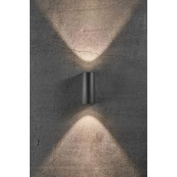 Nordlux Asbol Round kinkiet zewnętrzny 2x6,5 W czarny 84971003