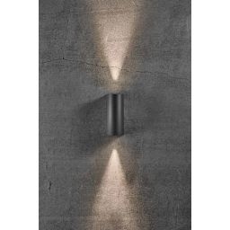Nordlux Asbol Round kinkiet zewnętrzny 2x6,5 W czarny 84971003