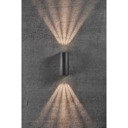 Nordlux Asbol Round kinkiet zewnętrzny 2x6,5 W czarny 84971003