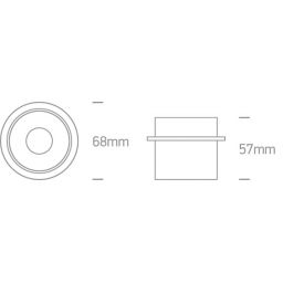 One Light Tholos lampa do zabudowy 1x50W czarny/złoty 10105D9/B/GL