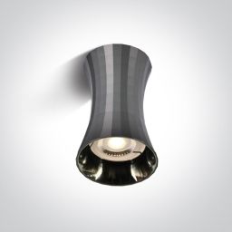 One Light Mardin lampa podsufitowa 1x10W ciemny chrom 12105K/DC